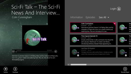 Sci-Fi Talk - The Sci-Fi News And Interview App screenshot 1