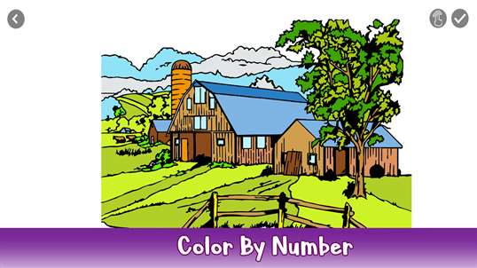 Country Farm Color By Number: Anti Stress Nature Coloring Book screenshot 2