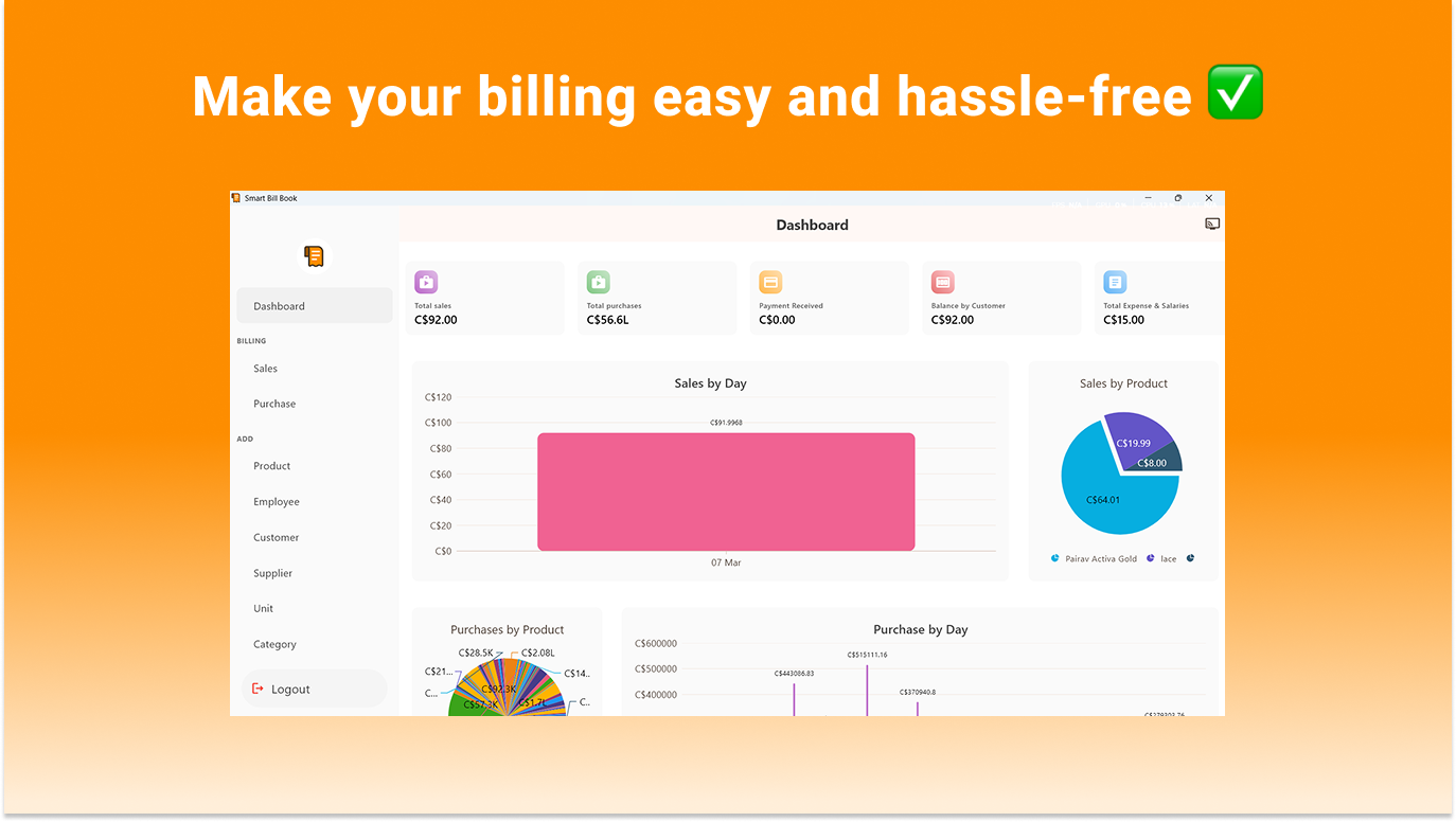 Smart Bill Book screenshot