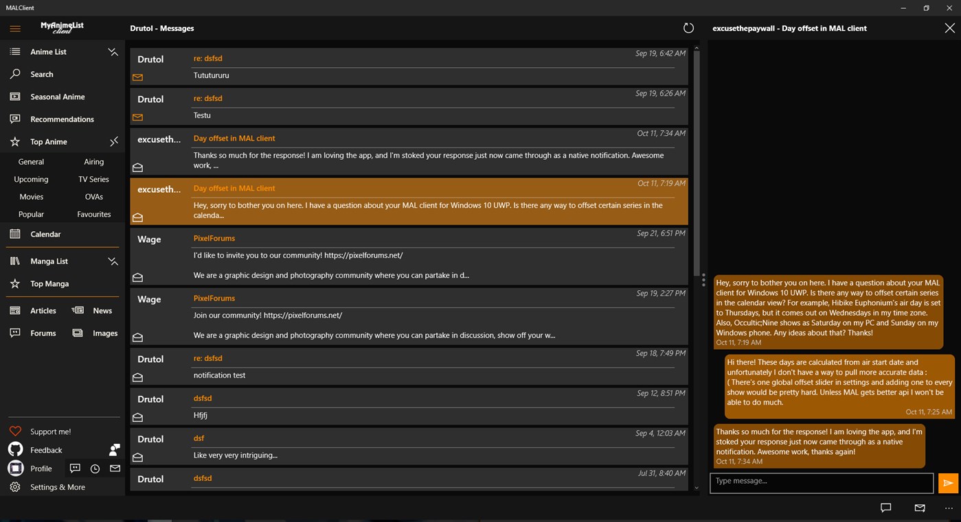 #6. MALClient (Windows) 由: Drutol