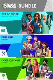 The Sims™ 4 Bundle - Get to Work, Dine Out, Cool Kitchen Stuff