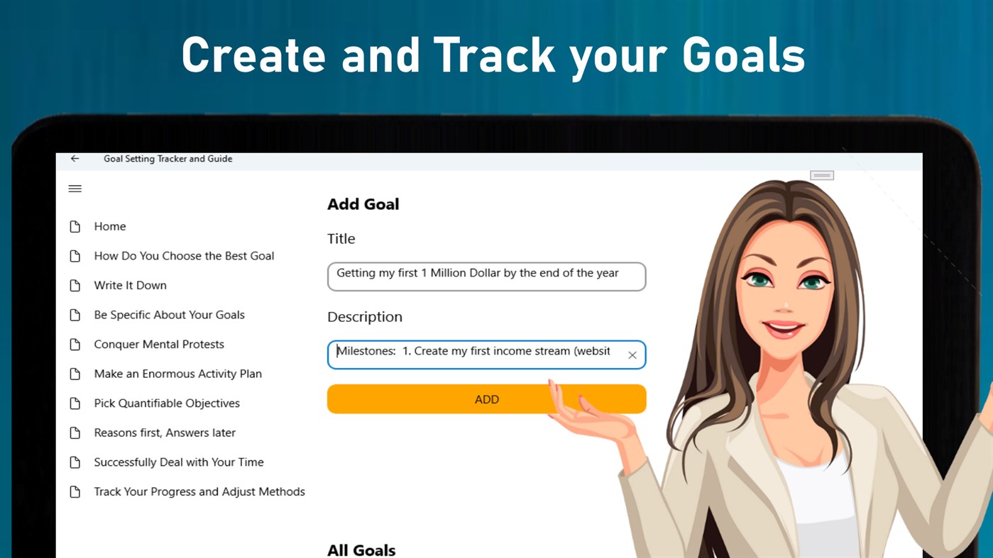 #2. Goal Setting Tracker & Guide (Windows) 由: Better courses