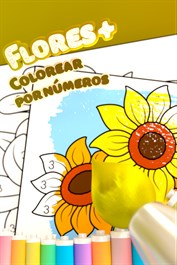 Colorear por números - Flores +