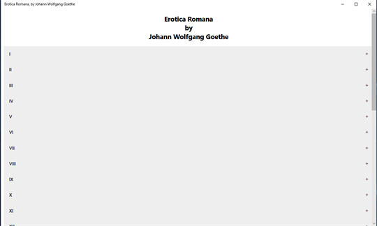 Erotica Romana, by Johann Wolfgang Goethe screenshot 1
