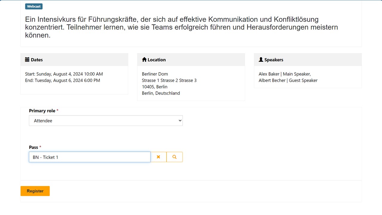 Snapshot 4 of Custom Event Portal - Solution Offer
