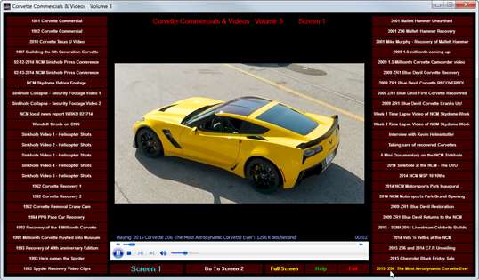 Corvette Commercials and Videos Volume 3 screenshot 1