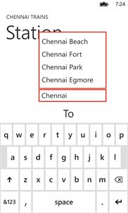 ChennaiTrains screenshot 8