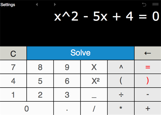Quadratic Equations with Steps screenshot 1