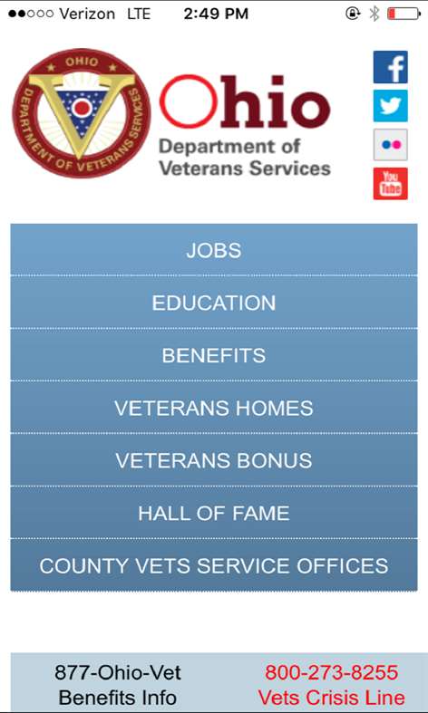 Ohio Department of Veterans Services Screenshots 1