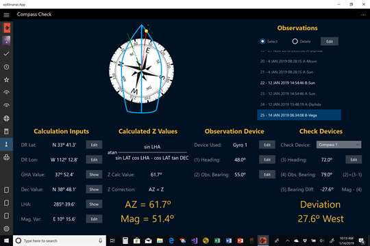 ezAlmanac Celestial Navigation screenshot 8