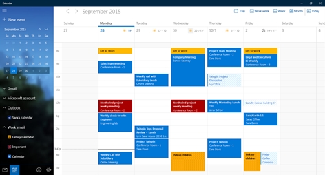 Mail and Calendar Screenshot