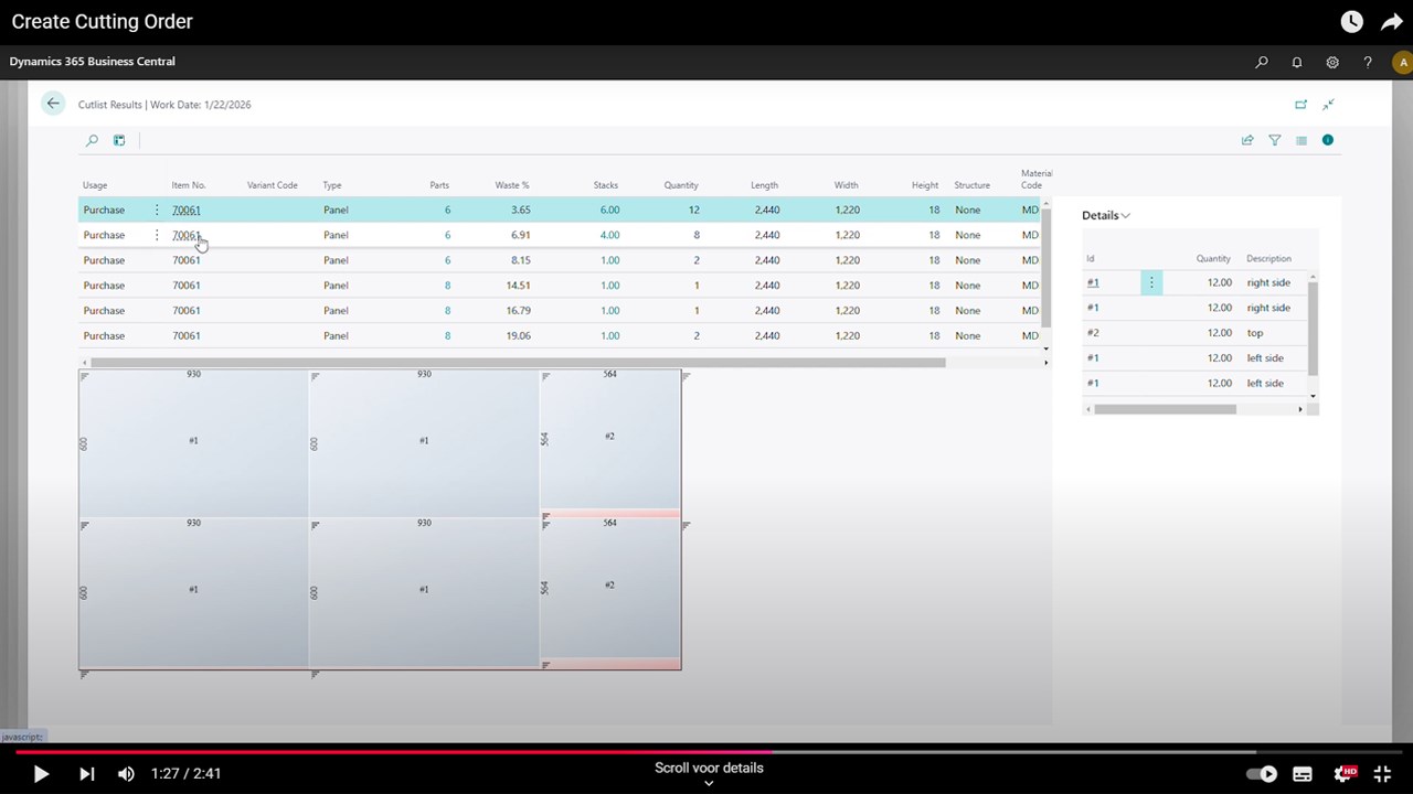 Snapshot 1 of Cutting Optimizer