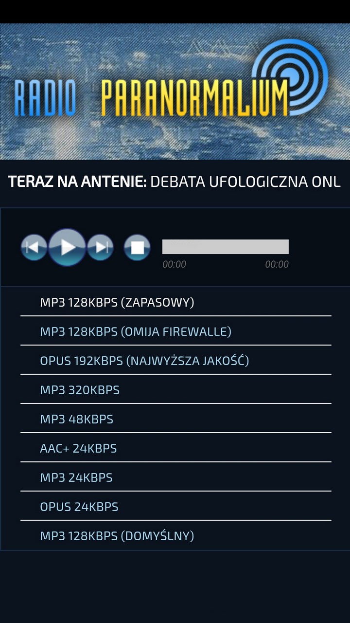 Captura 1 Radio Paranormalium Player windows