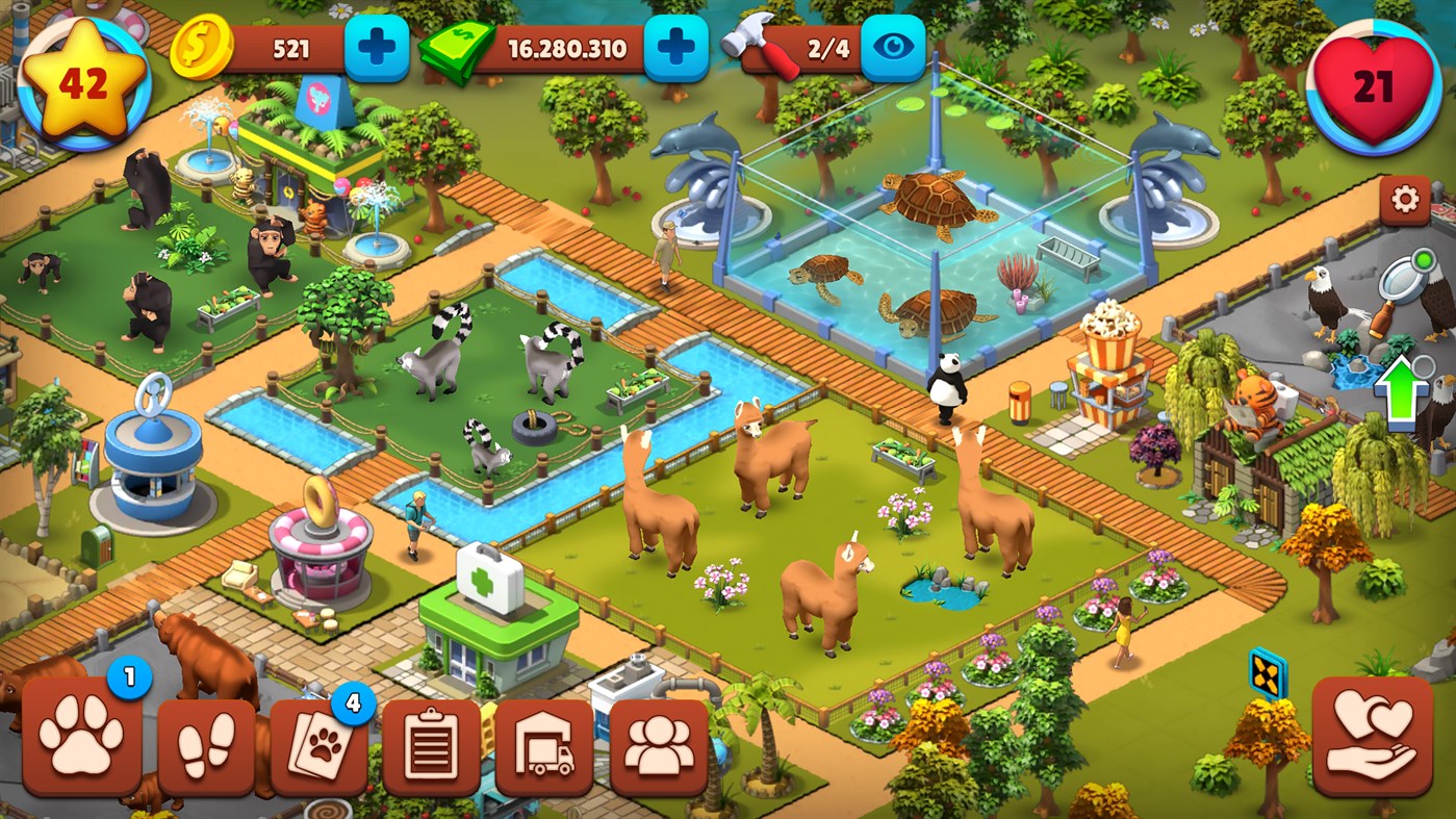 #7. Zoo Island: Wild Family Park (Windows) By: Sparkling Society Games