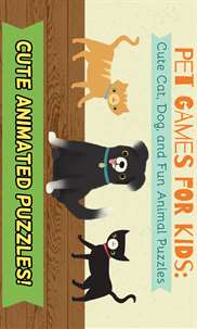Pet Games for Kids: Cat and Dog Puzzles screenshot 1