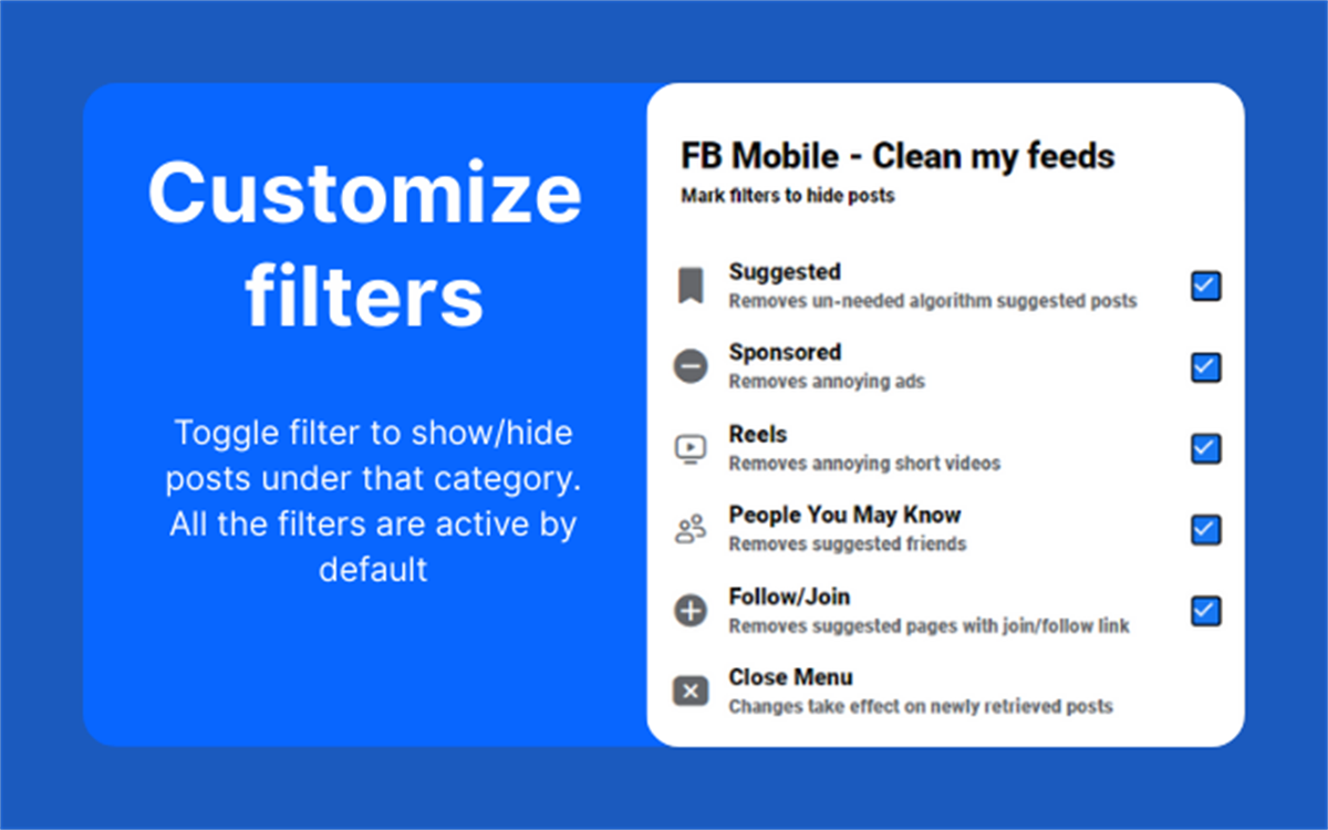 FB Mobile - Clean my feeds
