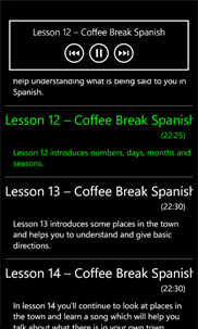 Spanish Audio Lessons screenshot 2