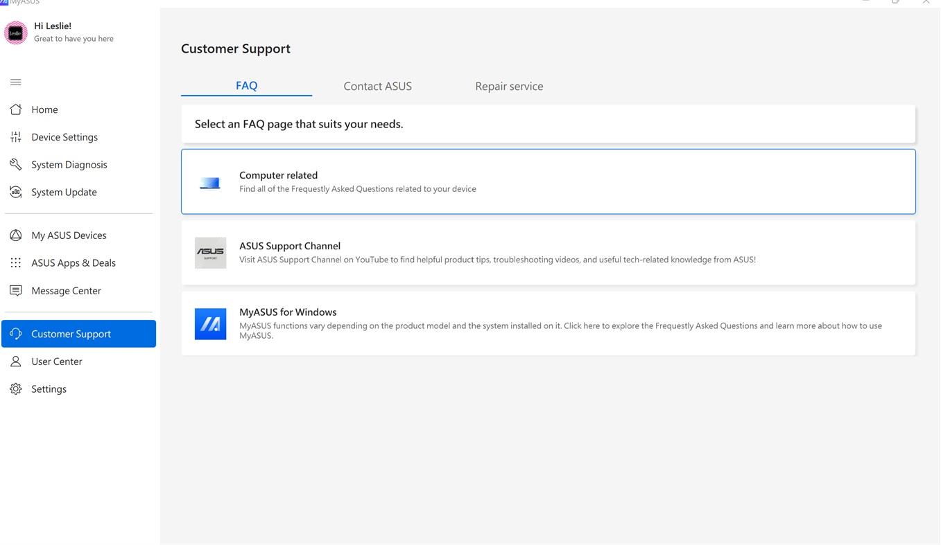 #4. MyASUS (Windows) Ved: ASUSTek