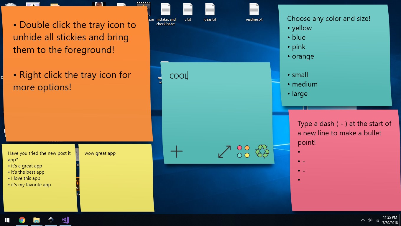 computer post it notes windows 10
