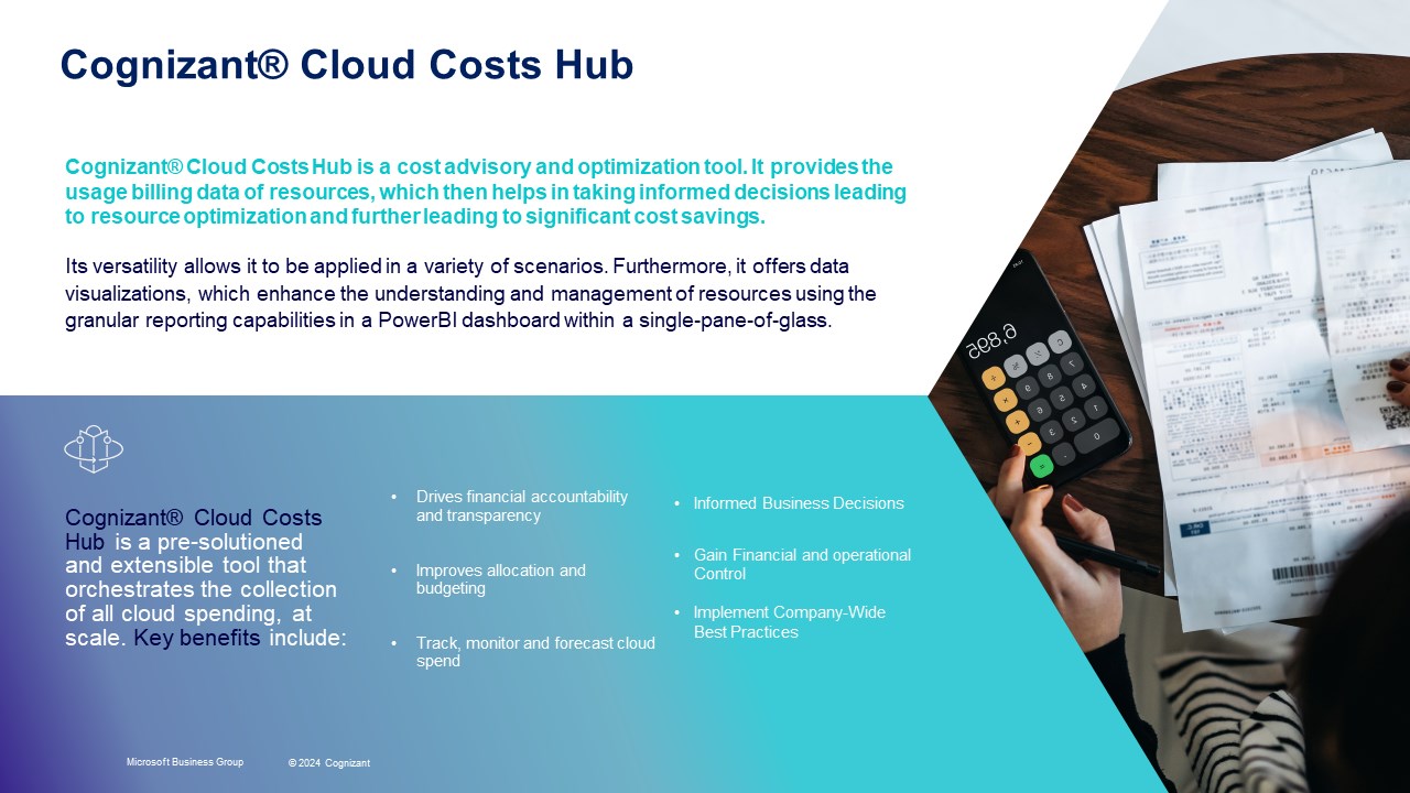 Snapshot 1 of Cognizant® Cloud Costs Hub