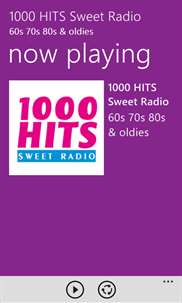 1000 HITS Sweet Radio screenshot 1