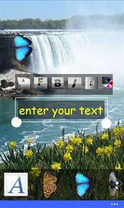 Text on photo: waterfalls screenshot 2