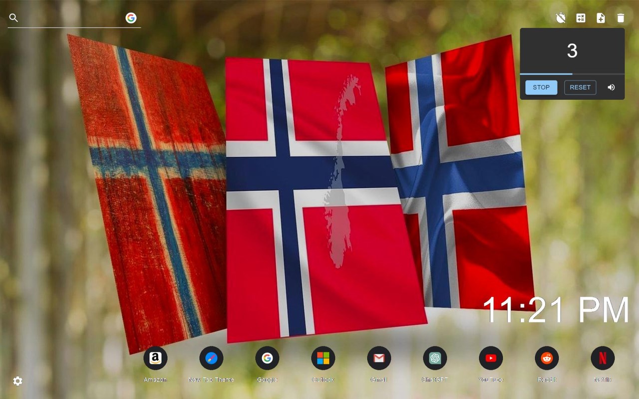 Norway Flag Wallpaper New Tab