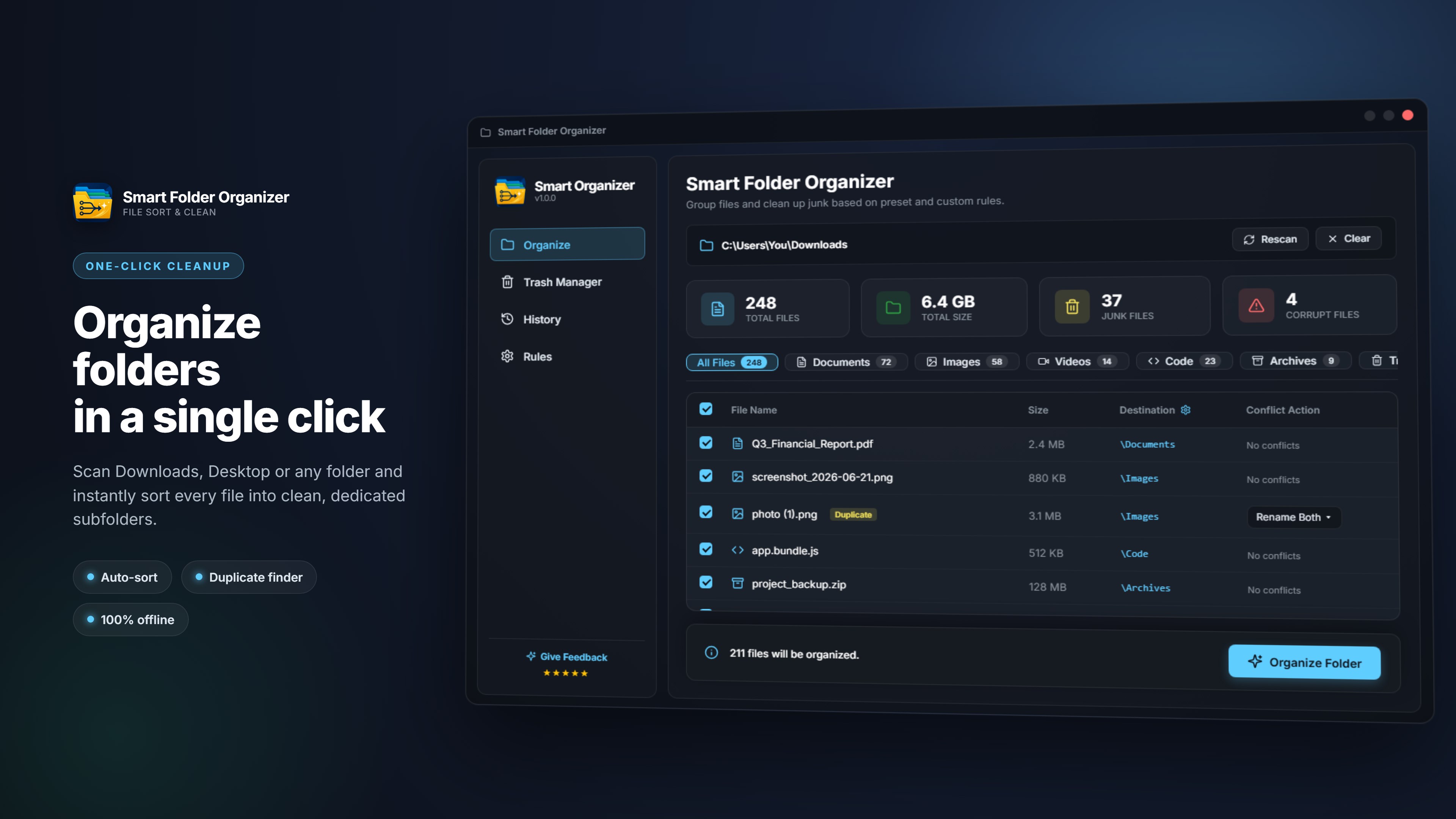 Smart Folder Organizer screenshot