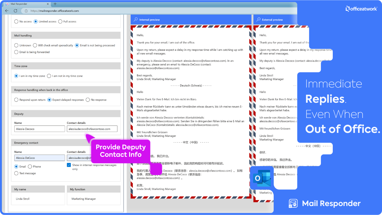 Snapshot 4 of officeatwork | Mail Responder