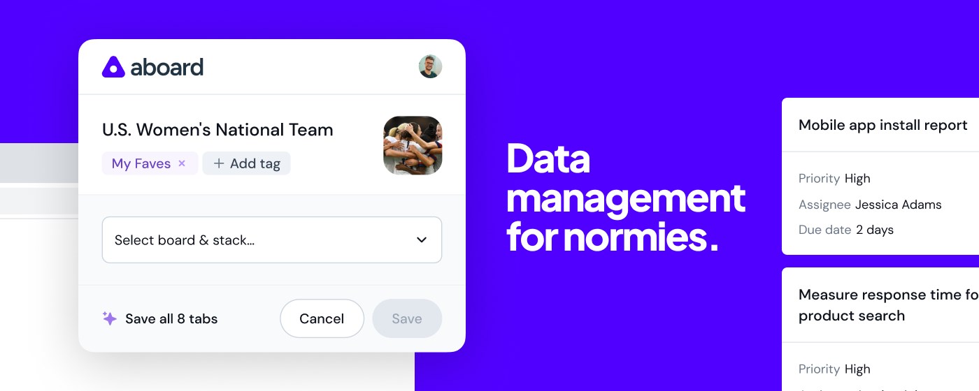 Aboard: AI-Powered Data Management Extension