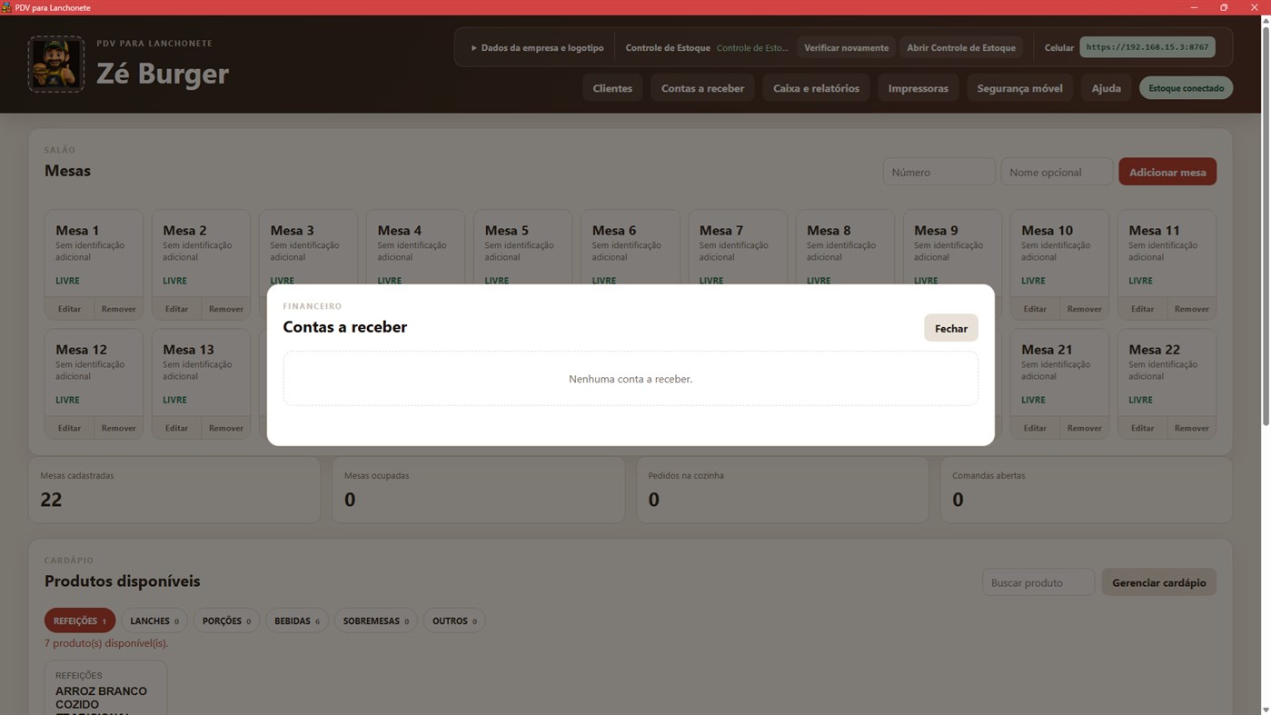 #4. Ponto de Venda para Lanchonete (Windows) By: HANS FRANK DESENVOLVIMENTO DE APLICATIVOS