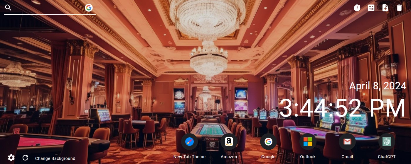 Luxury Game Room Wallpaper New Tab