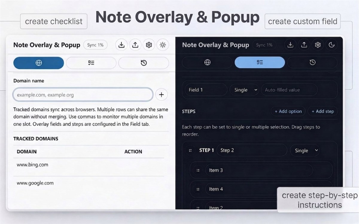 Note Overlay & Popup