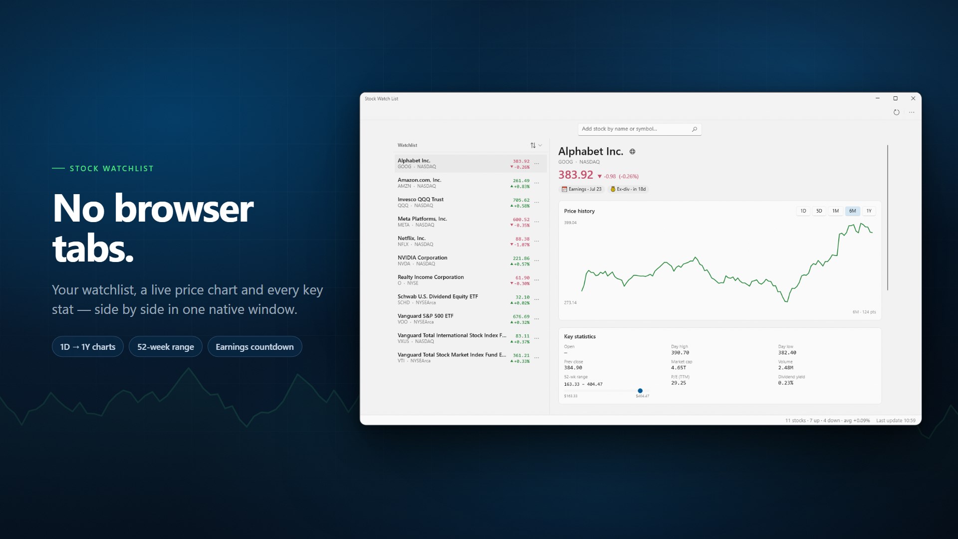Stock Watch List screenshot 1