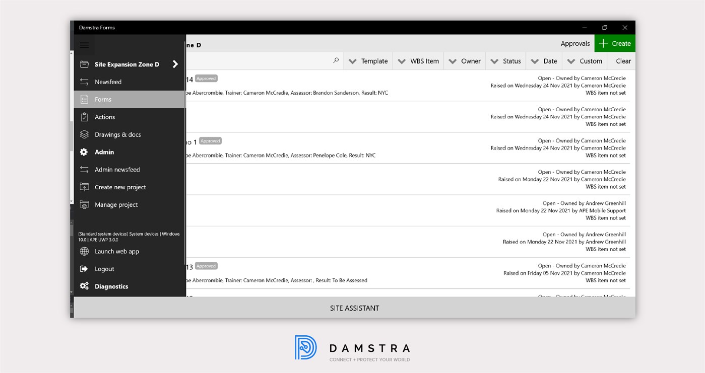 #4. Damstra Forms (Windows) 由: Applied Project Experience