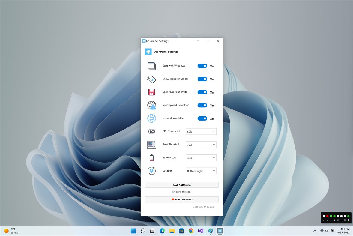 #1. System Activity LED Indicators (Windows) 由: EvlarSoft LLC