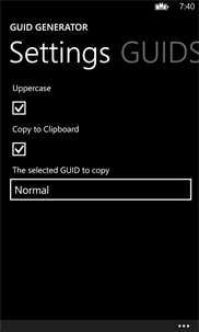 GUID Generator screenshot 2