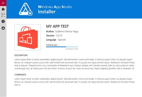 Windows App Studio Installer Screenshots 1