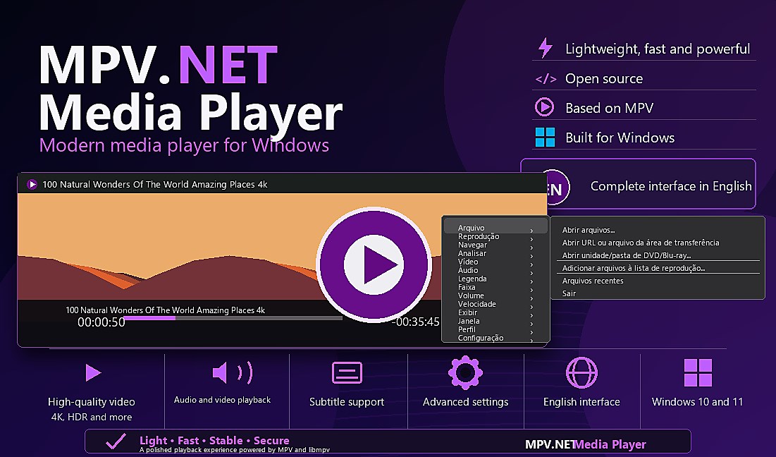 MPV.NET Media Player screenshot