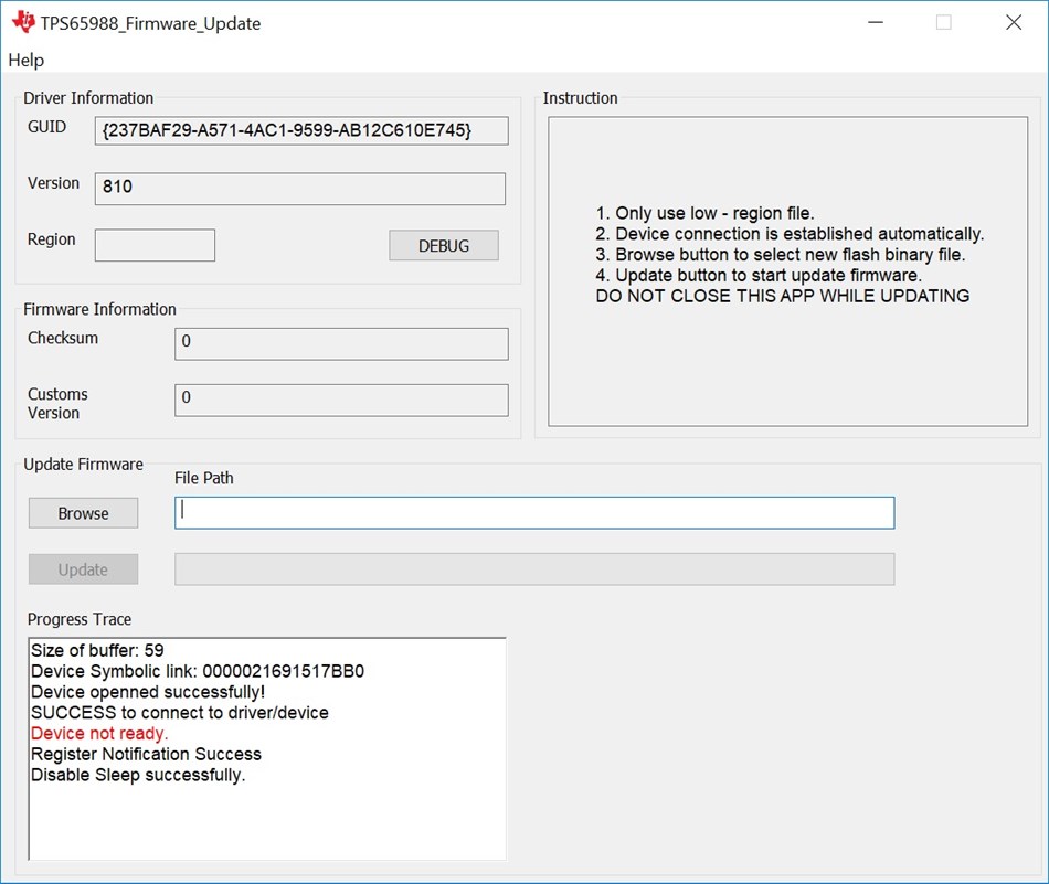 TPS65988FirmwareUpdate (Windows) 由: Khanh