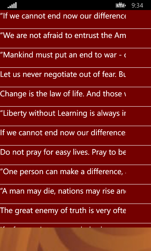 Captura de Pantalla 1 Free John Kennedy Quotes windows