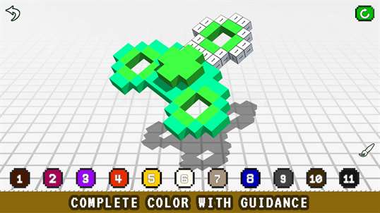 Fidget Spinner 3D Color by Number - Voxel Coloring screenshot 2