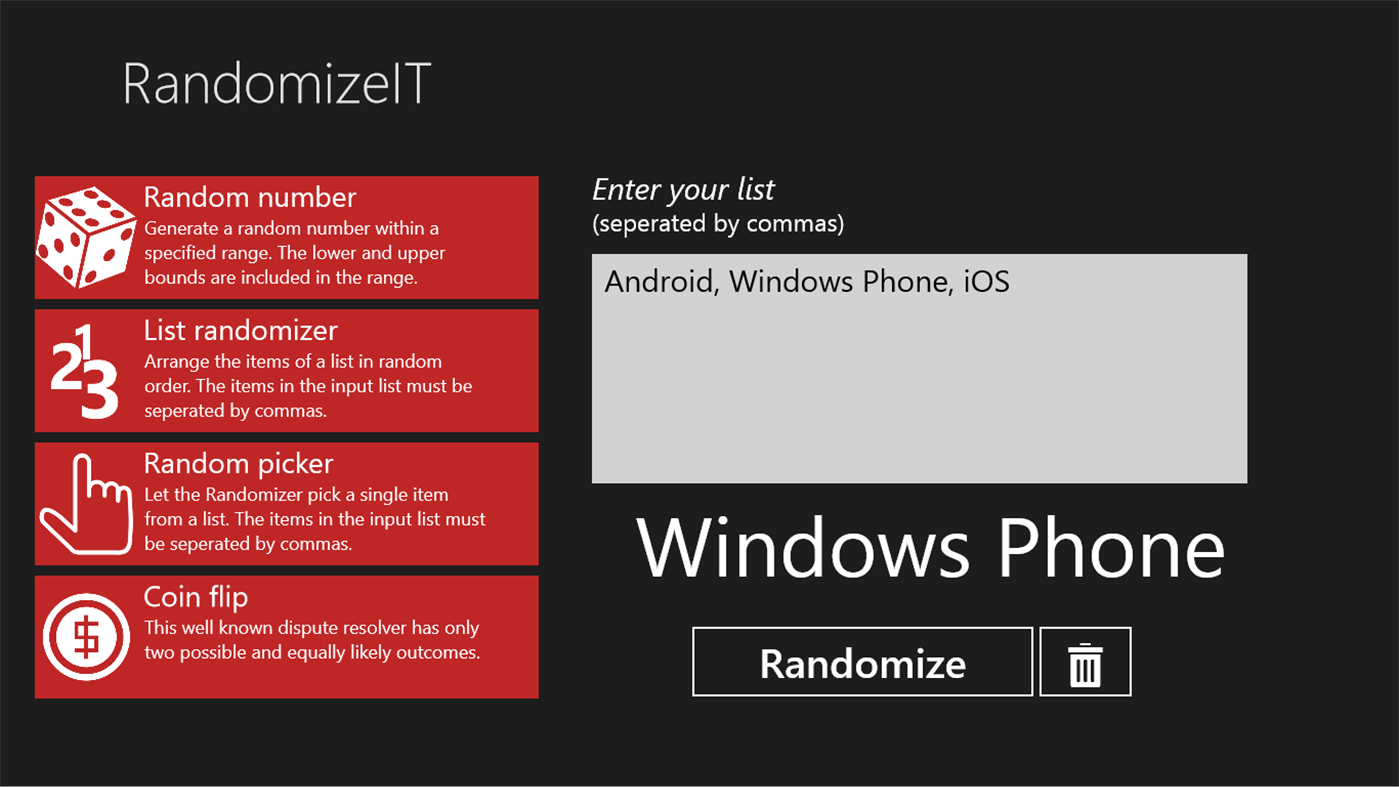 #5. RandomizeIT (Windows) 由: Mathias Birk