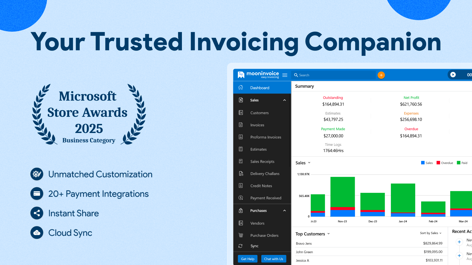 Invoice Maker & Estimate Creator by Moon Invoice screenshot