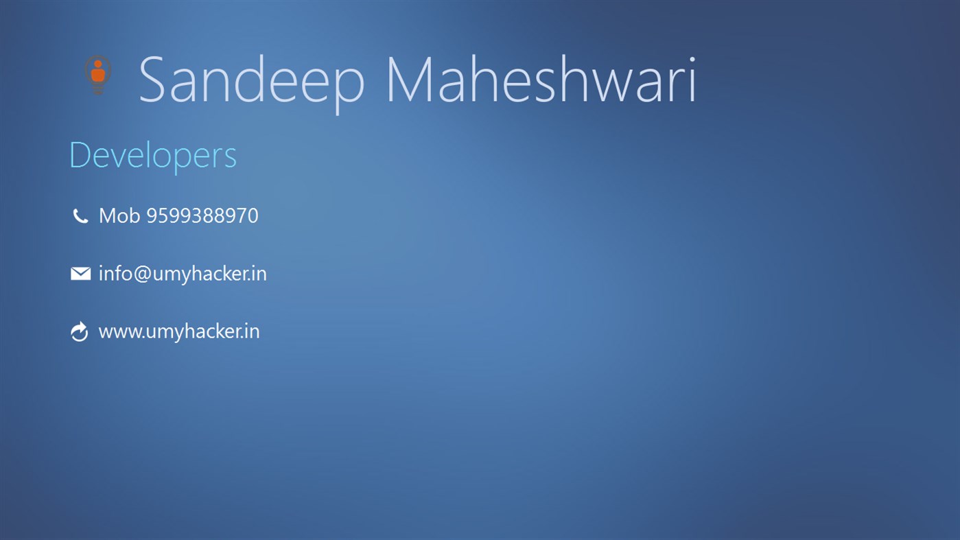 #7. Sandeep Maheshwari's Video (Windows) By: Umyhacker