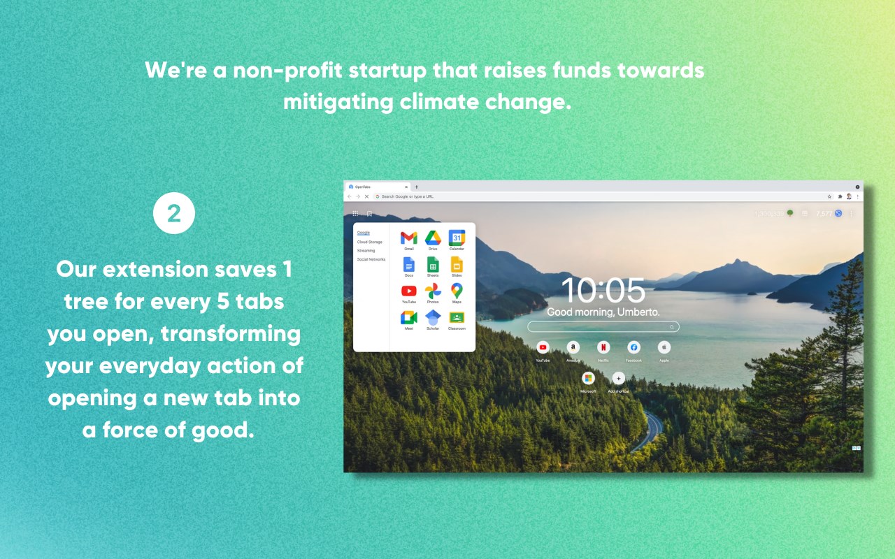 OpenTabs: Save trees by opening new tabs