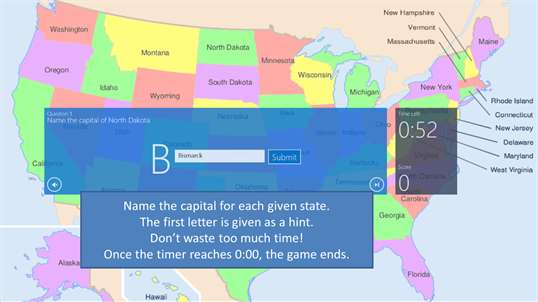 State Capitals Quiz screenshot 2