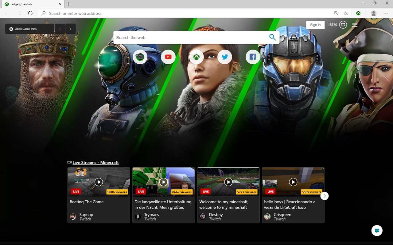 Xbox New Tab Microsoft Edge Addons