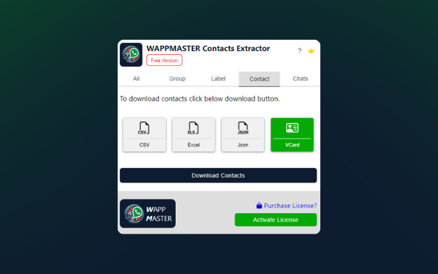 WAPPMASTER Contacts Extractor
