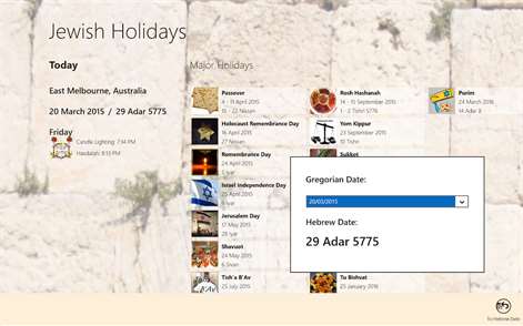 Jewish Holiday Calendar Screenshots 2